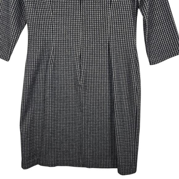 Boden Opal Jersey Dress Women 8P Petite Jacquard Houndstooth Mod Shift Mock Neck - Picture 10 of 12